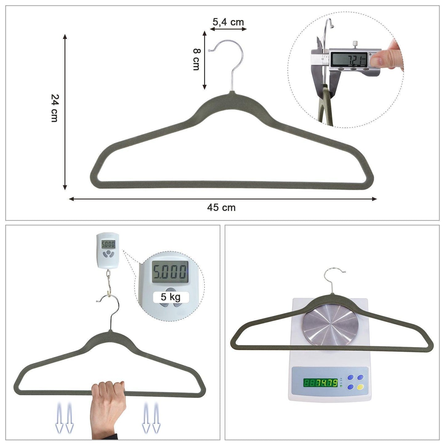50 Pack Non-Slip Plastic Clothes Hangers FredCo
