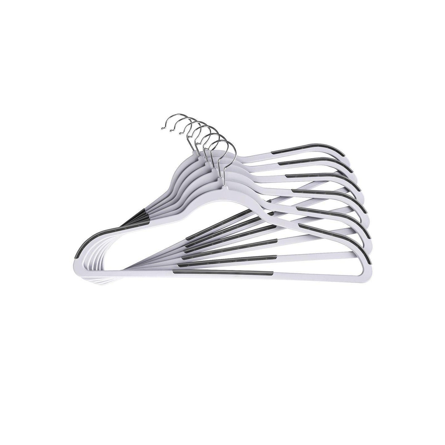 50 Pack Non-Slip Plastic Clothes Hangers FredCo