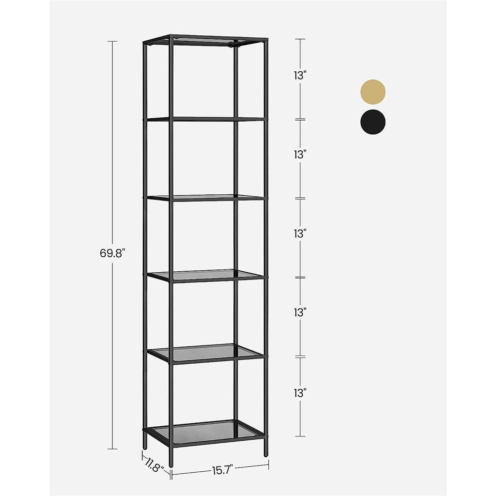 6-Tier Slim Shelving Unit FredCo