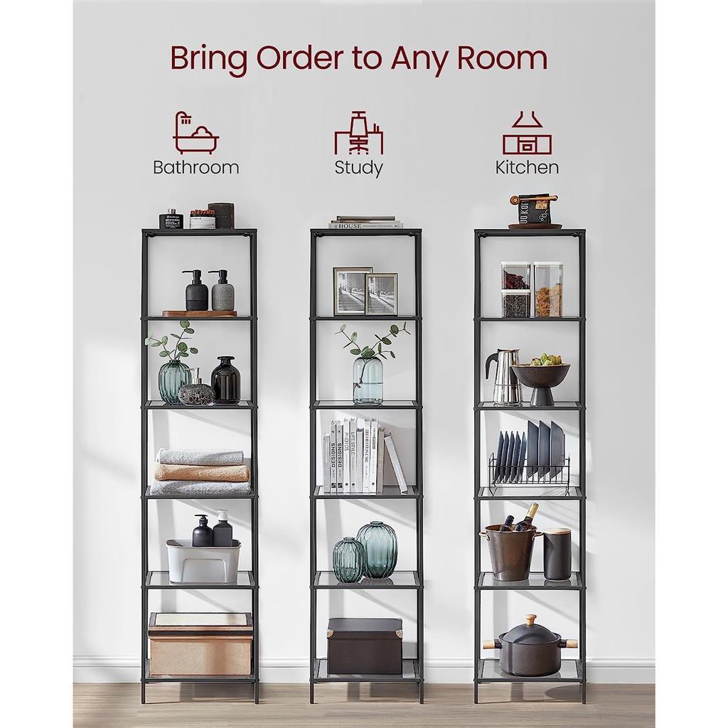 6-Tier Slim Shelving Unit FredCo
