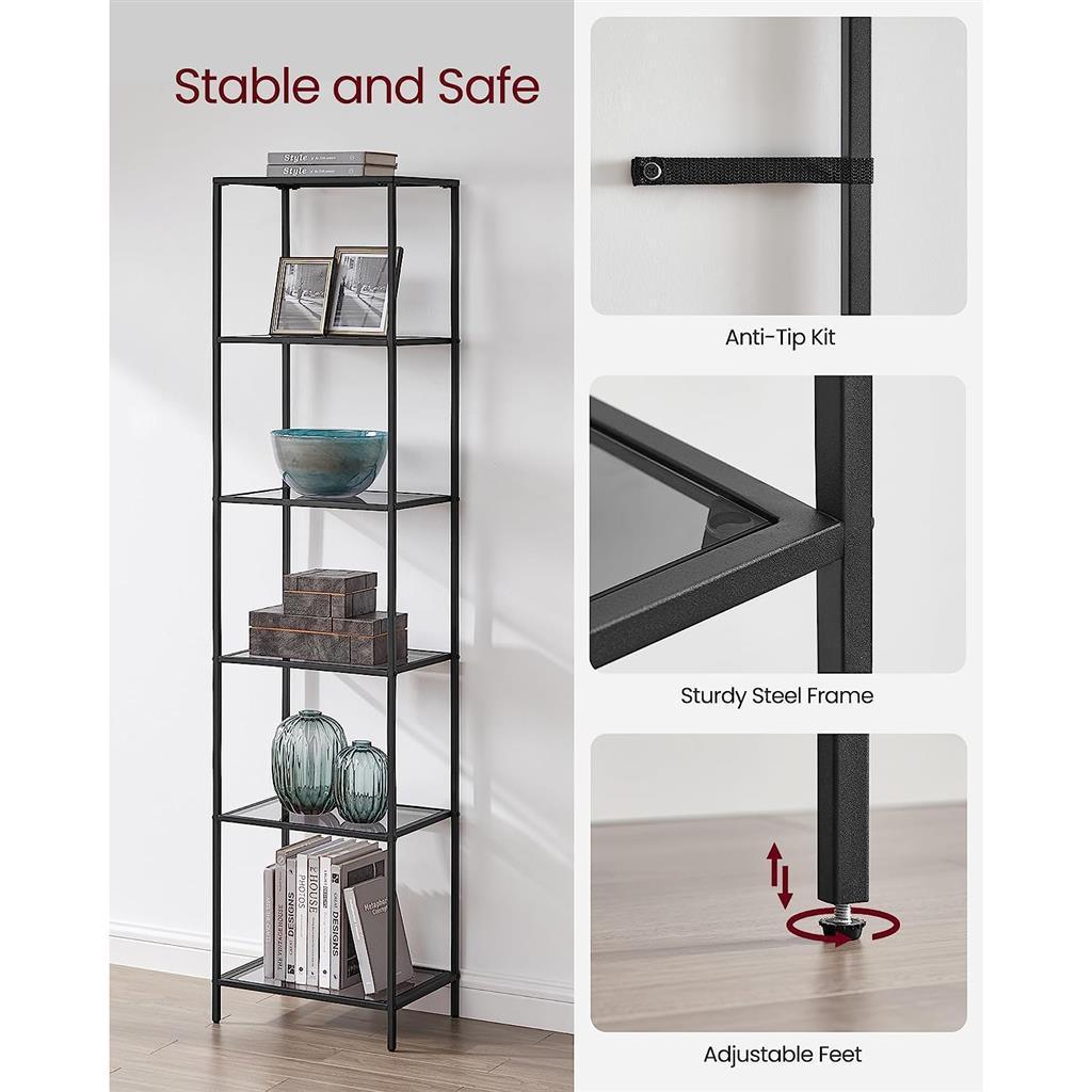 6-Tier Slim Shelving Unit FredCo