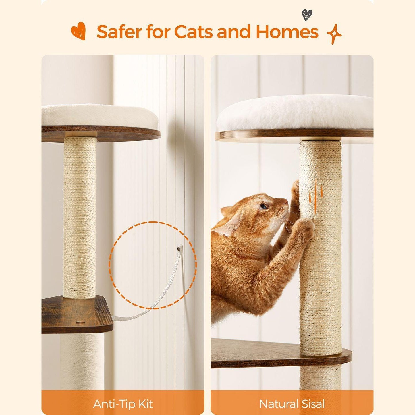 65-Inch WoodyWonders Cat Tree FredCo