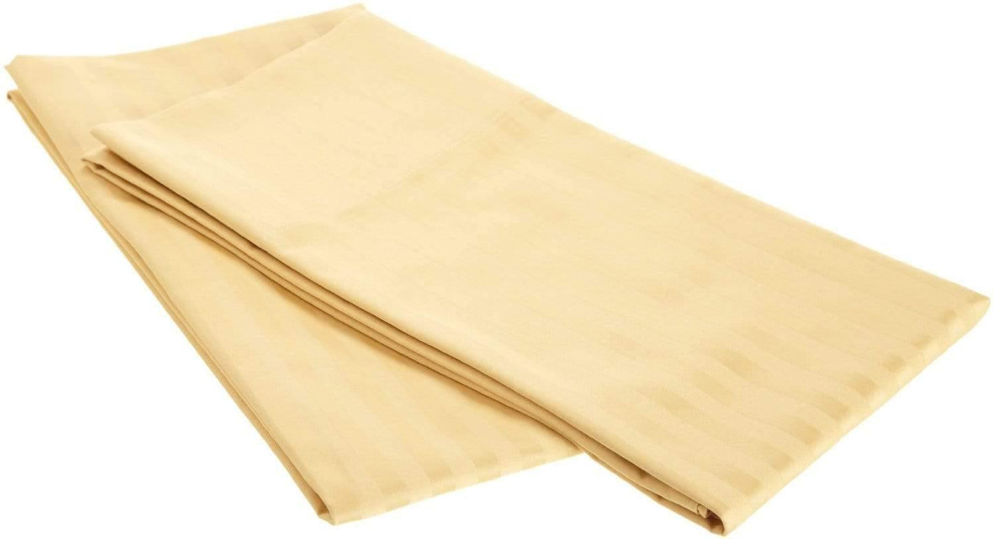 650-Thread Count 100% Egyptian Cotton Plush Striped Pillowcase Set FredCo