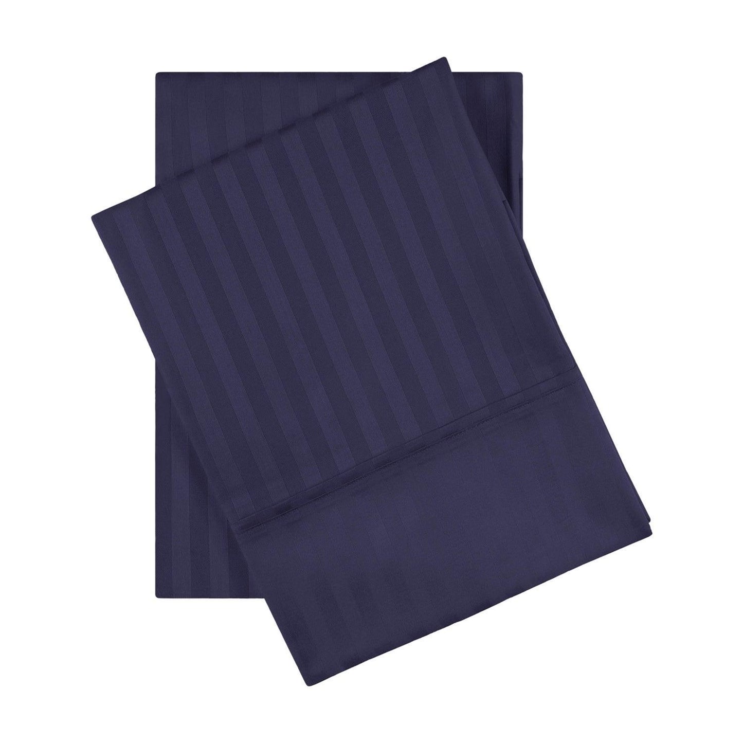 650-Thread Count 100% Egyptian Cotton Plush Striped Pillowcase Set FredCo