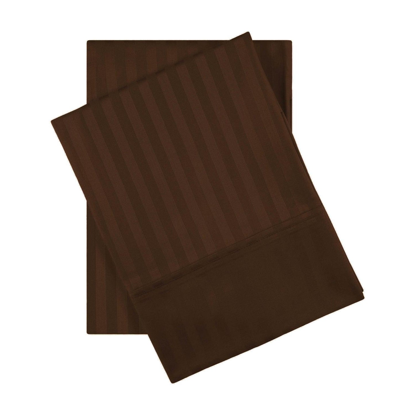 650-Thread Count 100% Egyptian Cotton Plush Striped Pillowcase Set FredCo