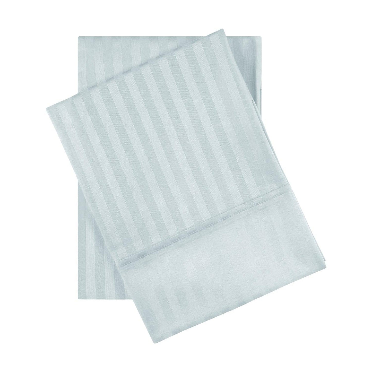 650-Thread Count 100% Egyptian Cotton Plush Striped Pillowcase Set FredCo