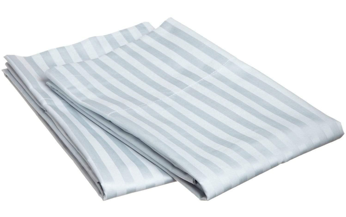 650-Thread Count 100% Egyptian Cotton Plush Striped Pillowcase Set FredCo