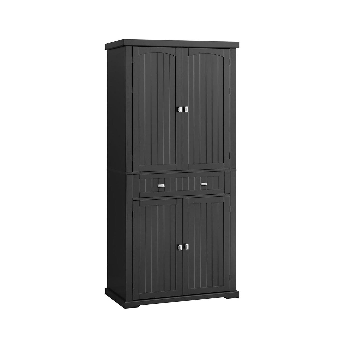 71.9" Tall Kitchen Pantry Storage Cabinet Ink Black FredCo