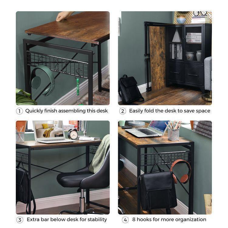 8 Hooks Computer Desk FredCo