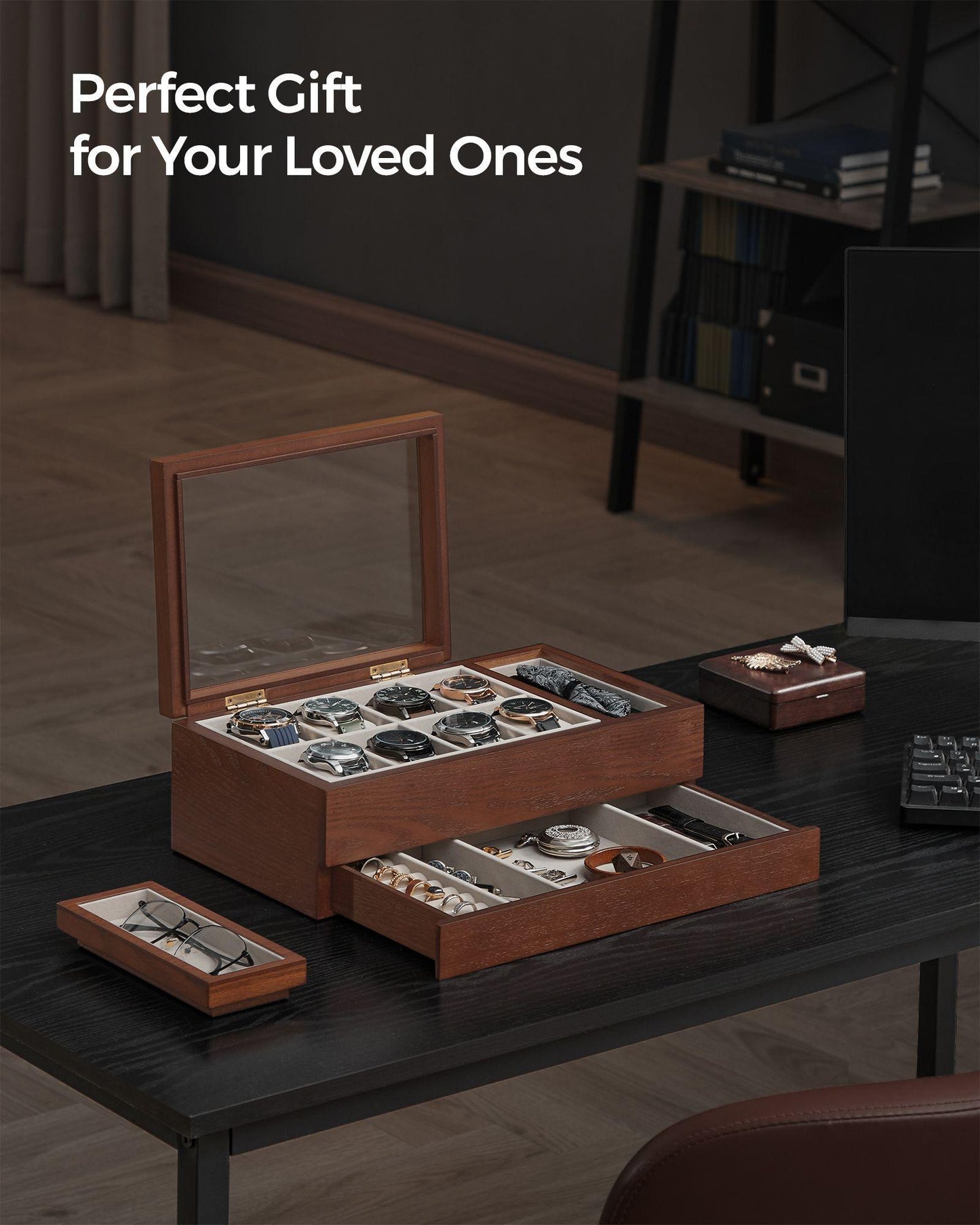8-Slot Wooden Watch Box FredCo