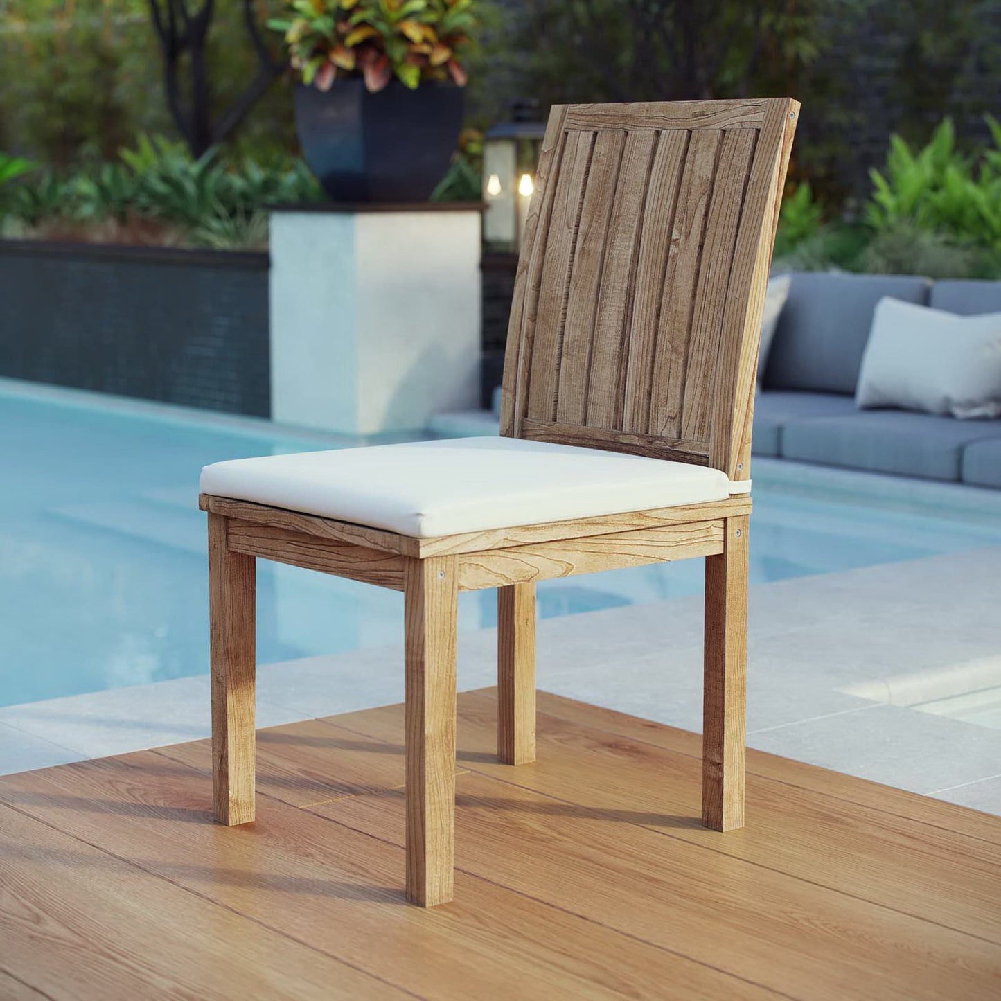Marina Outdoor Patio Teak Dining Chair by Modway EEI-2700