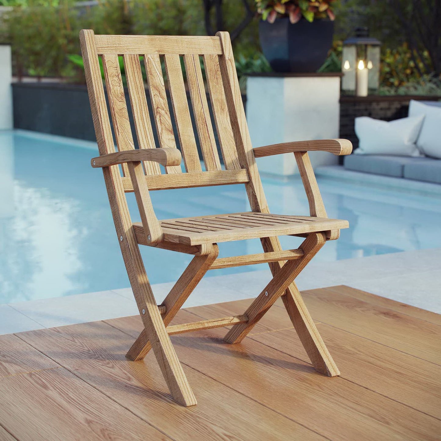 Marina Outdoor Patio Teak Folding Chair by Modway EEI-2703