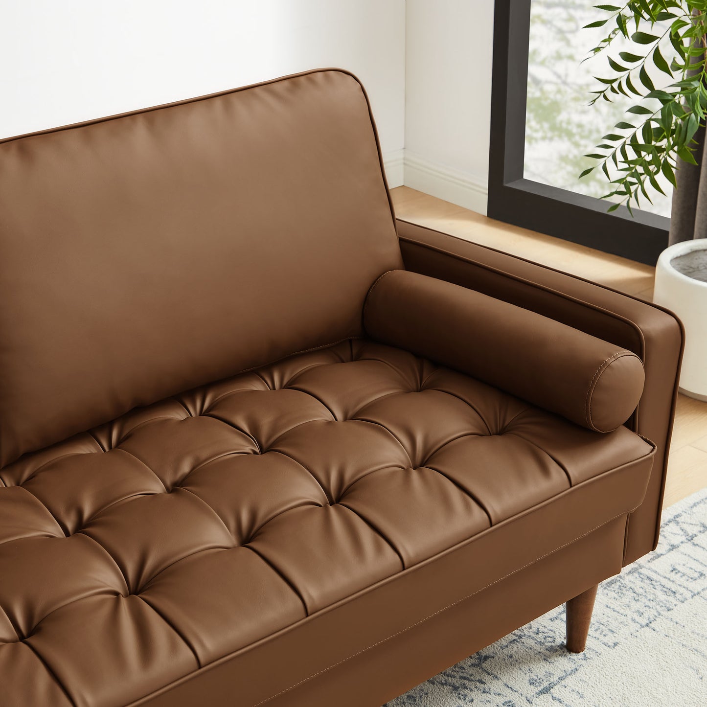 Valour Tufted Vegan Leather Sofa by Modway EEI-3765