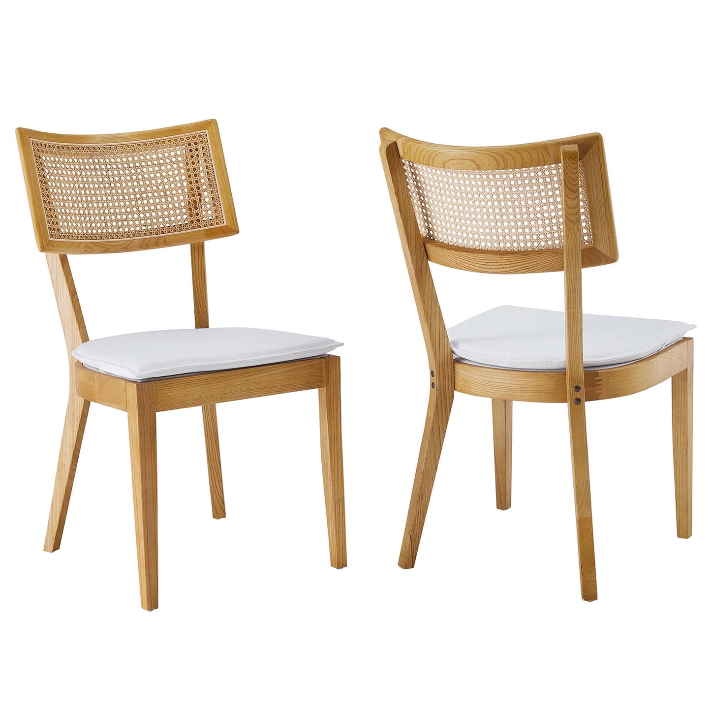 Caledonia Fabric Upholstered Wood Dining Chair Set of 2 by Modway EEI-6080