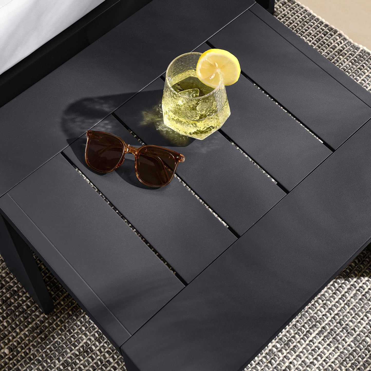 Tahoe Outdoor Patio Powder-Coated Aluminum End Table by Modway EEI-6635