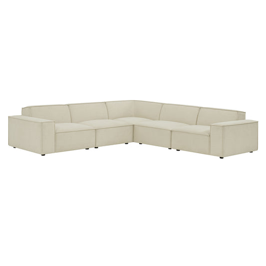 Restore 5-Piece Performance Fabric Upholstered Modular L-Shaped Sofa by Modway EEI-7411