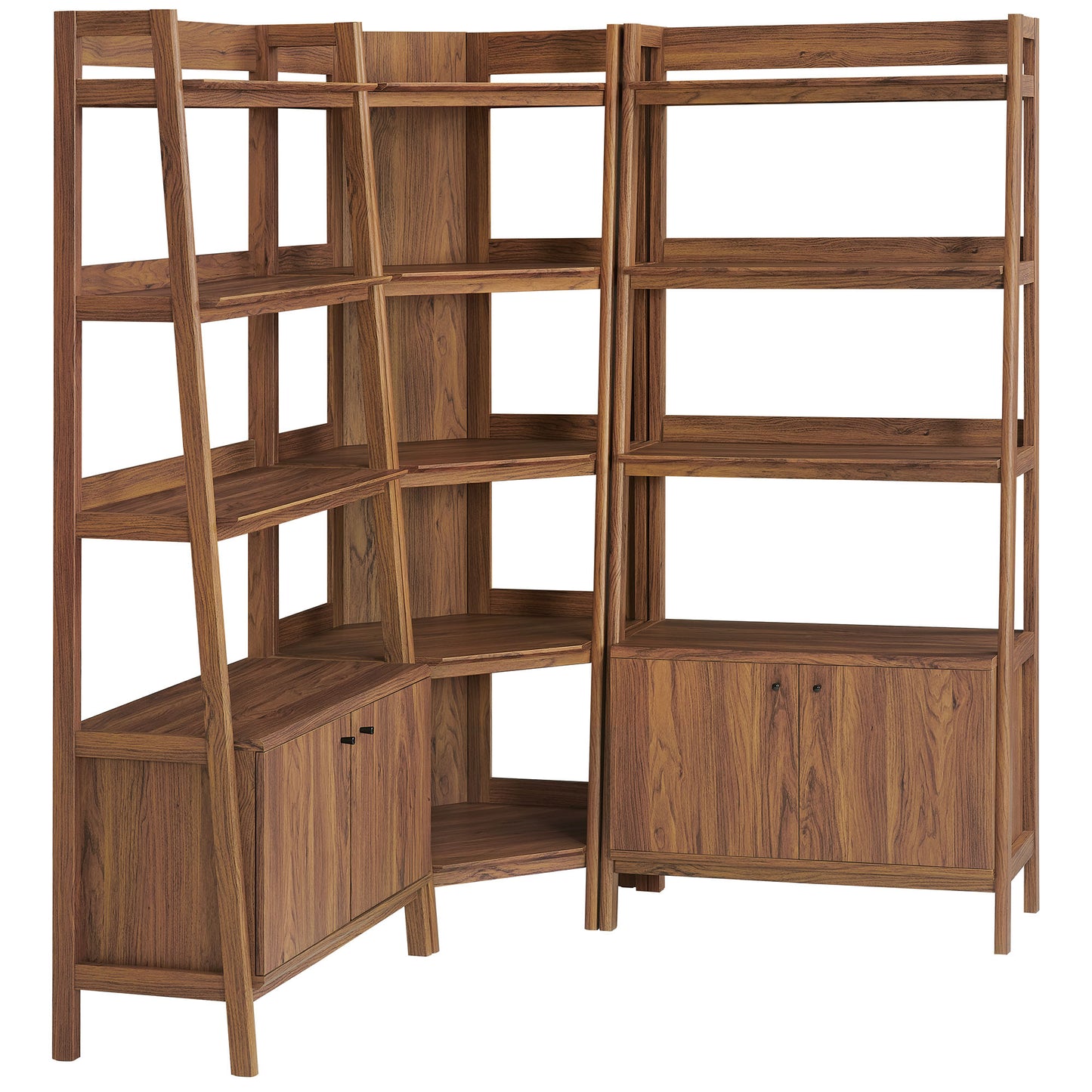 Bixby 3-Piece Corner Bookshelf Set with Wide Bookshelves by Modway EEI-7471