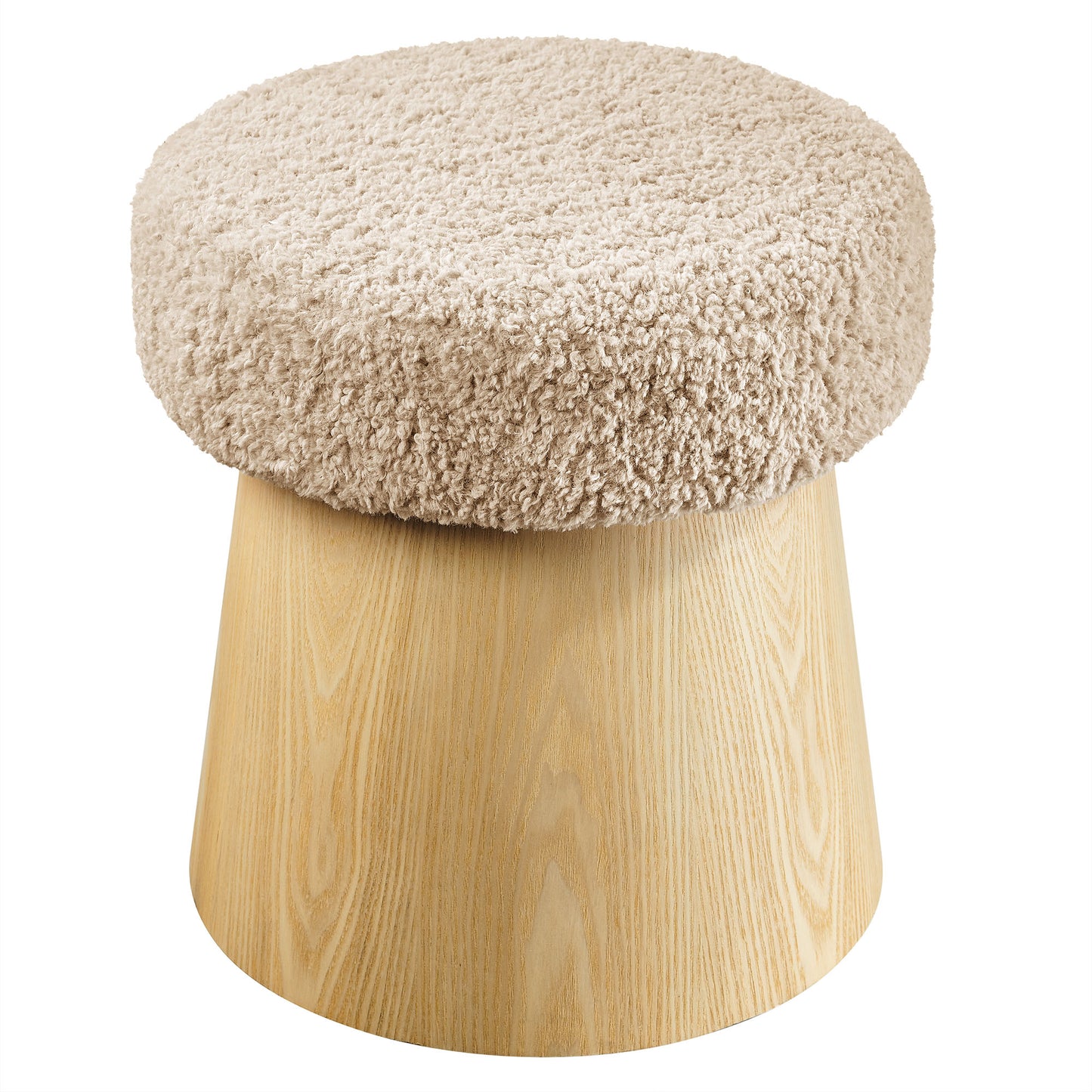 Ketra Round Faux Shearling Ottoman Footstool by Modway EEI-7493