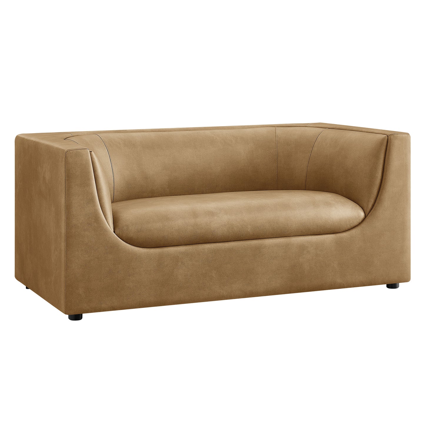 Hilda 67" Curved Back Vegan Leather Loveseat by Modway EEI-7568