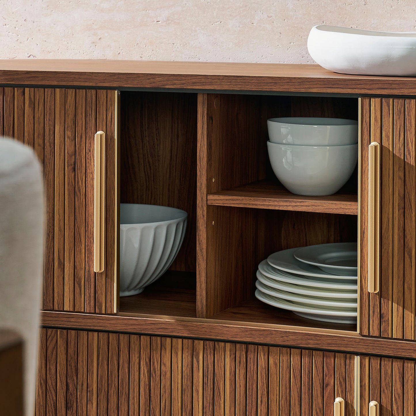 Radcliffe 63" Curved Fluted Sideboard Buffet Cabinet by Modway EEI-7583