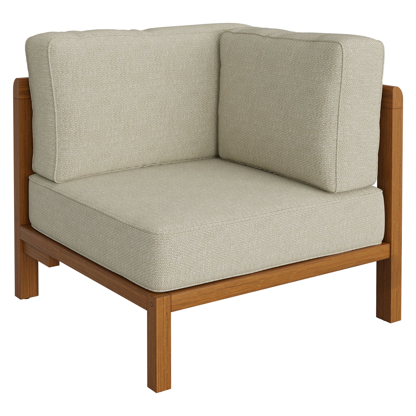 Kona Outdoor Patio Teak Wood Corner Modular Chair by Modway EEI-7638