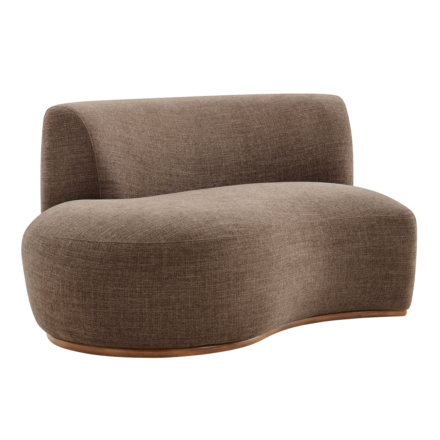 Rialta Curved Left-Arm Slub Weave Fabric Sectional Loveseat by Modway EEI-7736