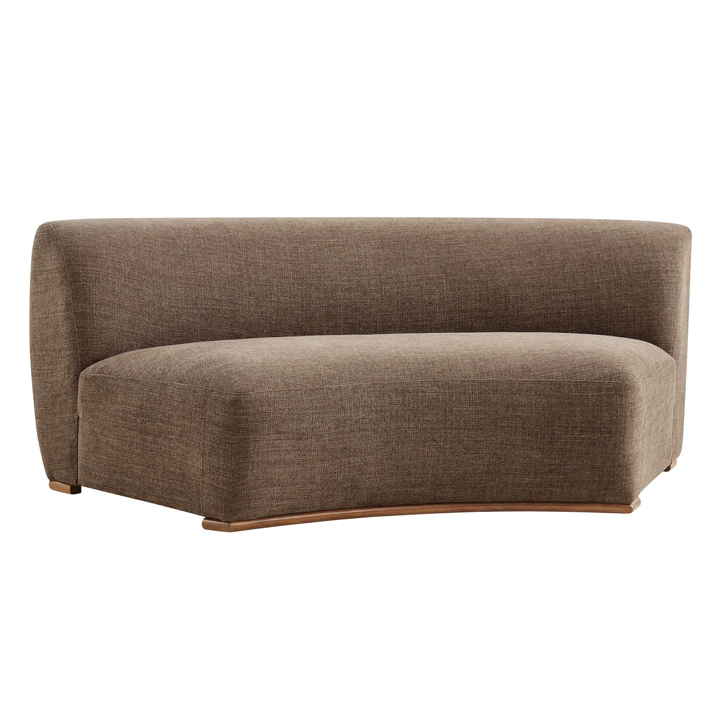 Rialta Curved Armless Slub Weave Fabric Sectional Loveseat by Modway EEI-7737