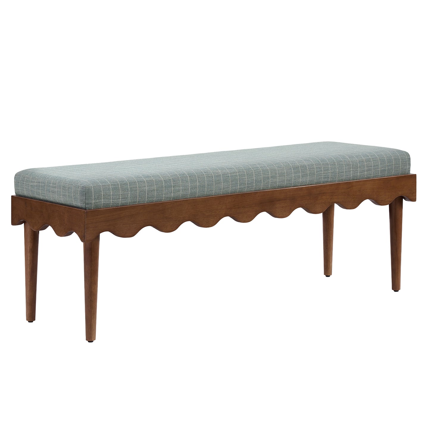 Mirette Scalloped Edge Striped Accent Bench by Modway EEI-7781