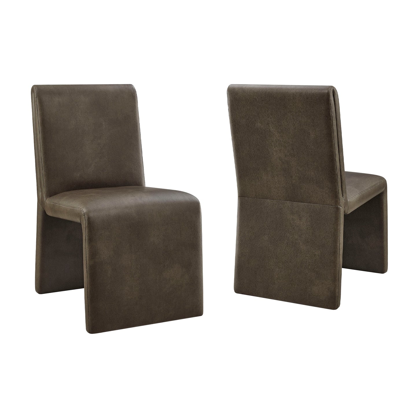 Emory Vegan Leather Dining Side Chair Set of 2 by Modway EEI-7827
