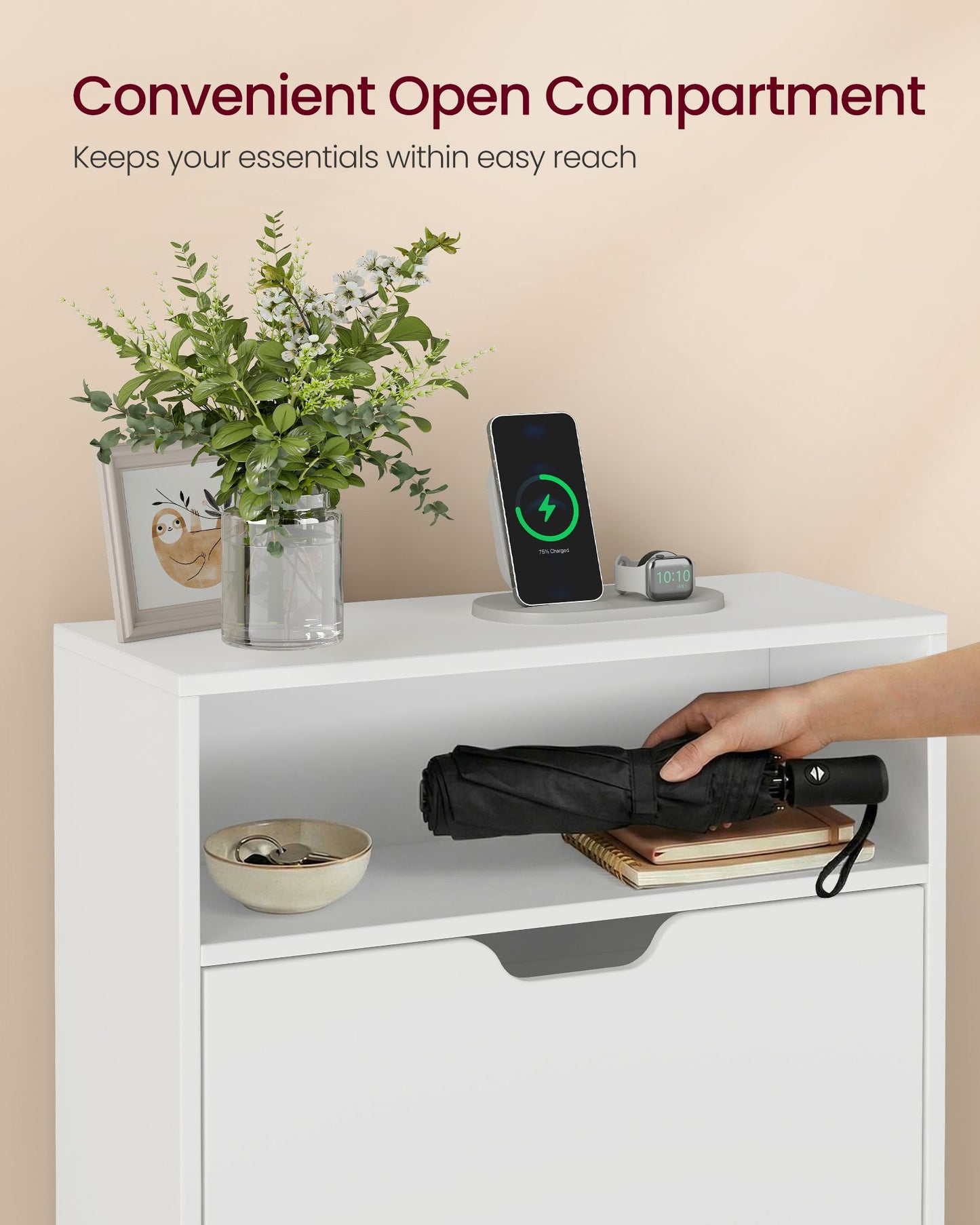 VASAGLE Custos Shoe Cabinet | ULBC043WB01