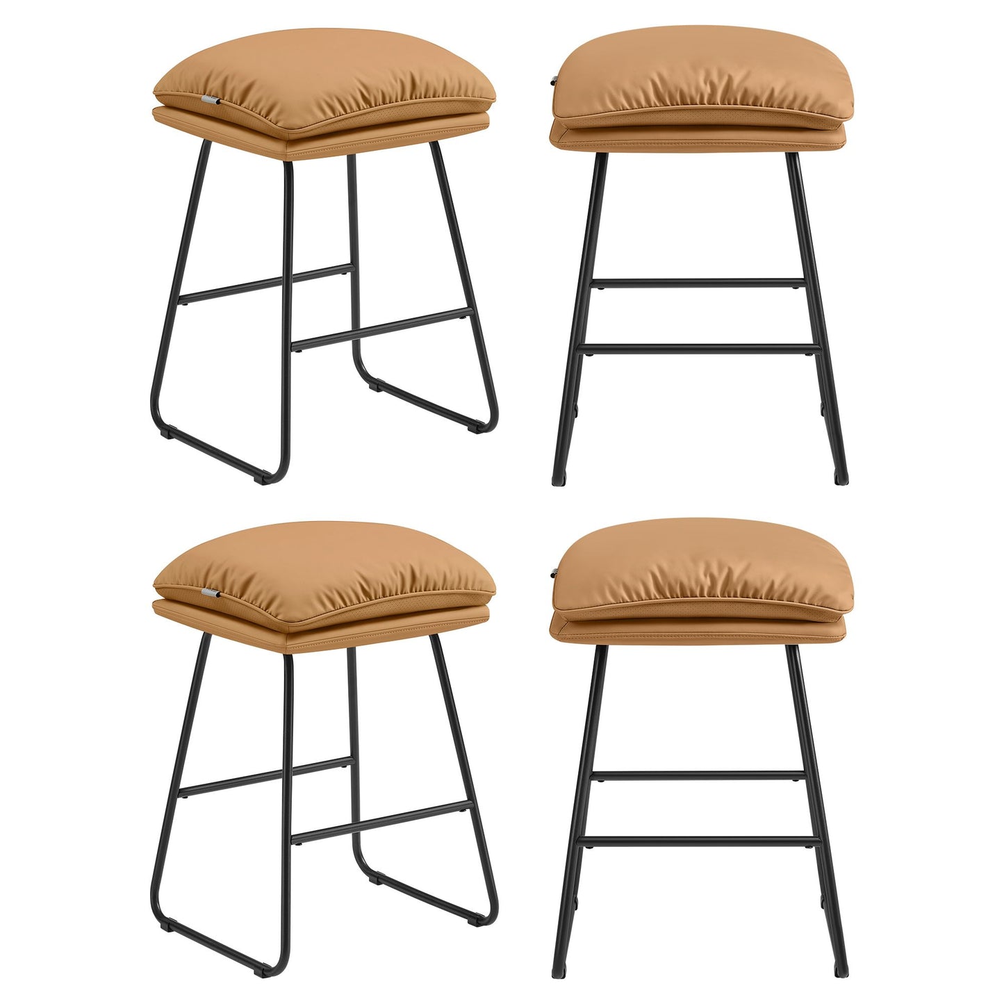 VASAGLE Counter Stools – Caramel Brown
