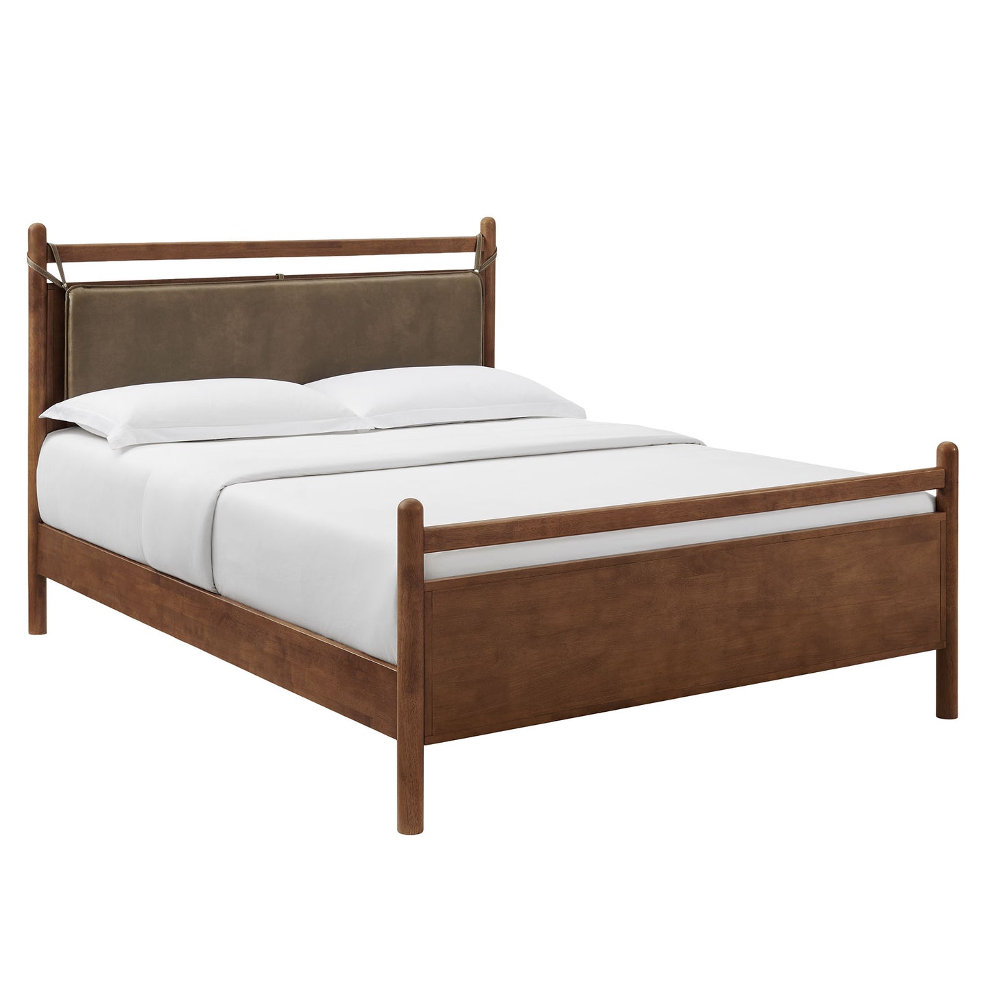 Leni Full Size Vegan Leather and Wood Platform Bed Frame by Modway MOD-7312