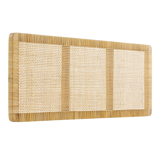 Sandy Wall Mounted Wood and Rattan King Size Headboard by Modway MOD-7340