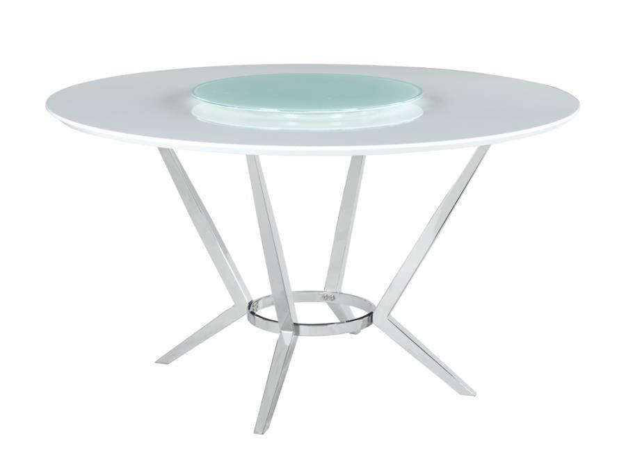 Abby 5-piece Dining Set White and Light Grey 110321-S5 Coaster FredCo