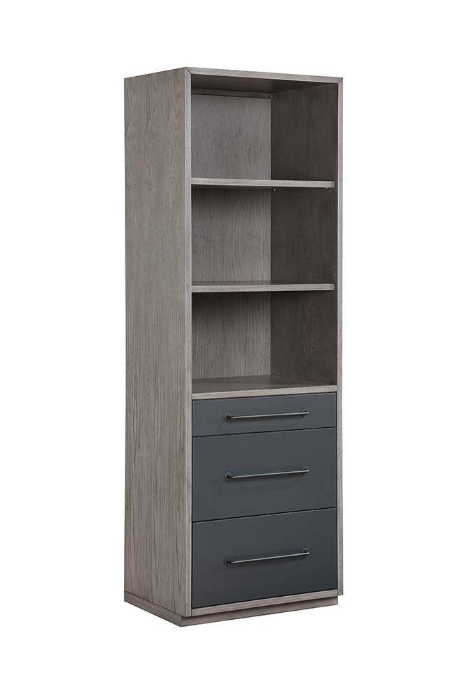 ACME Estevon Bookcase, Gray Oak Finish FredCo
