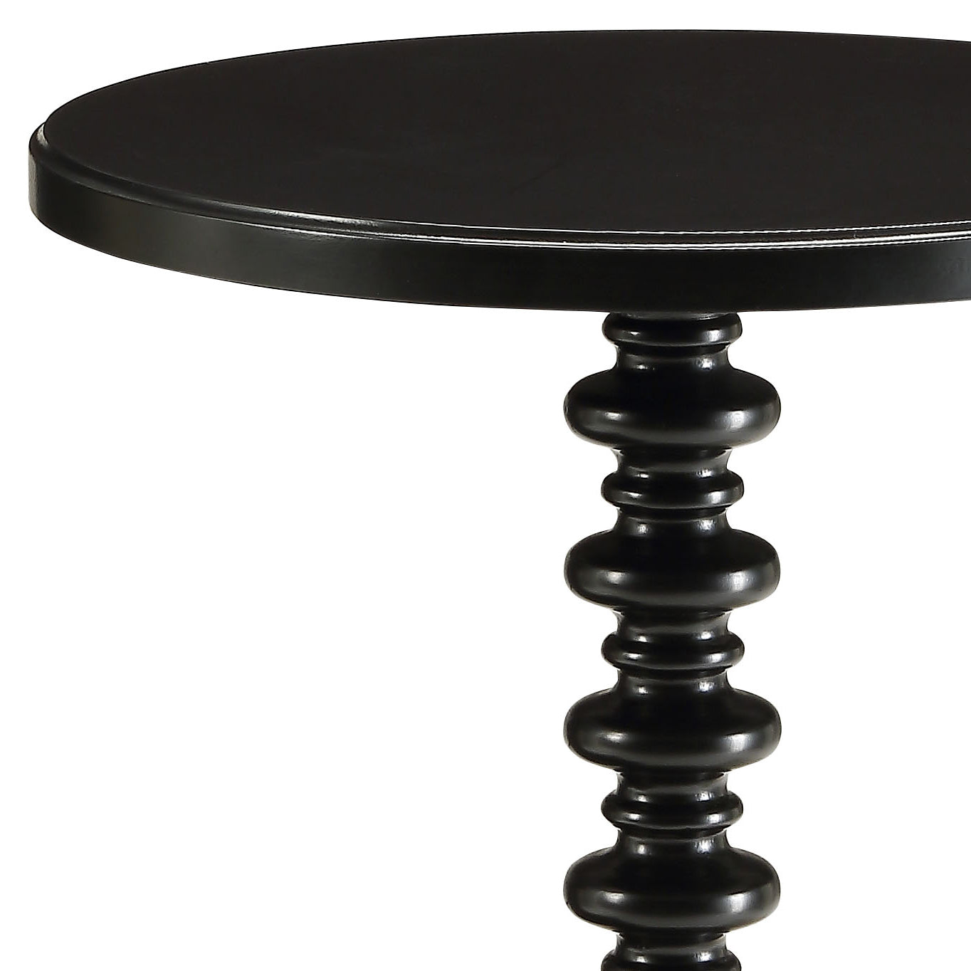 Acton Black Finish Accent Table FredCo