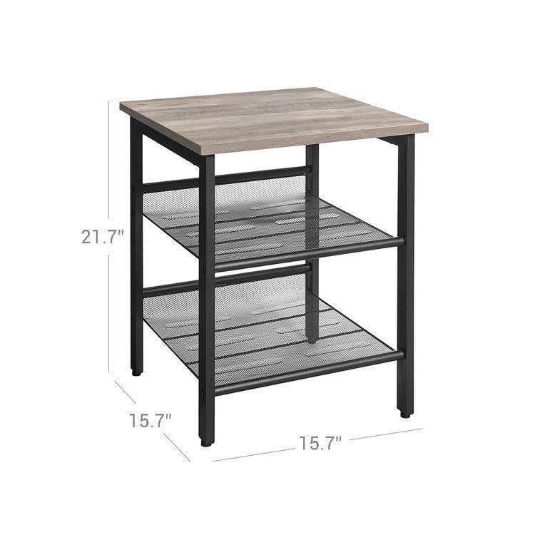 Adjustable Mesh Shelves Nightstand FredCo