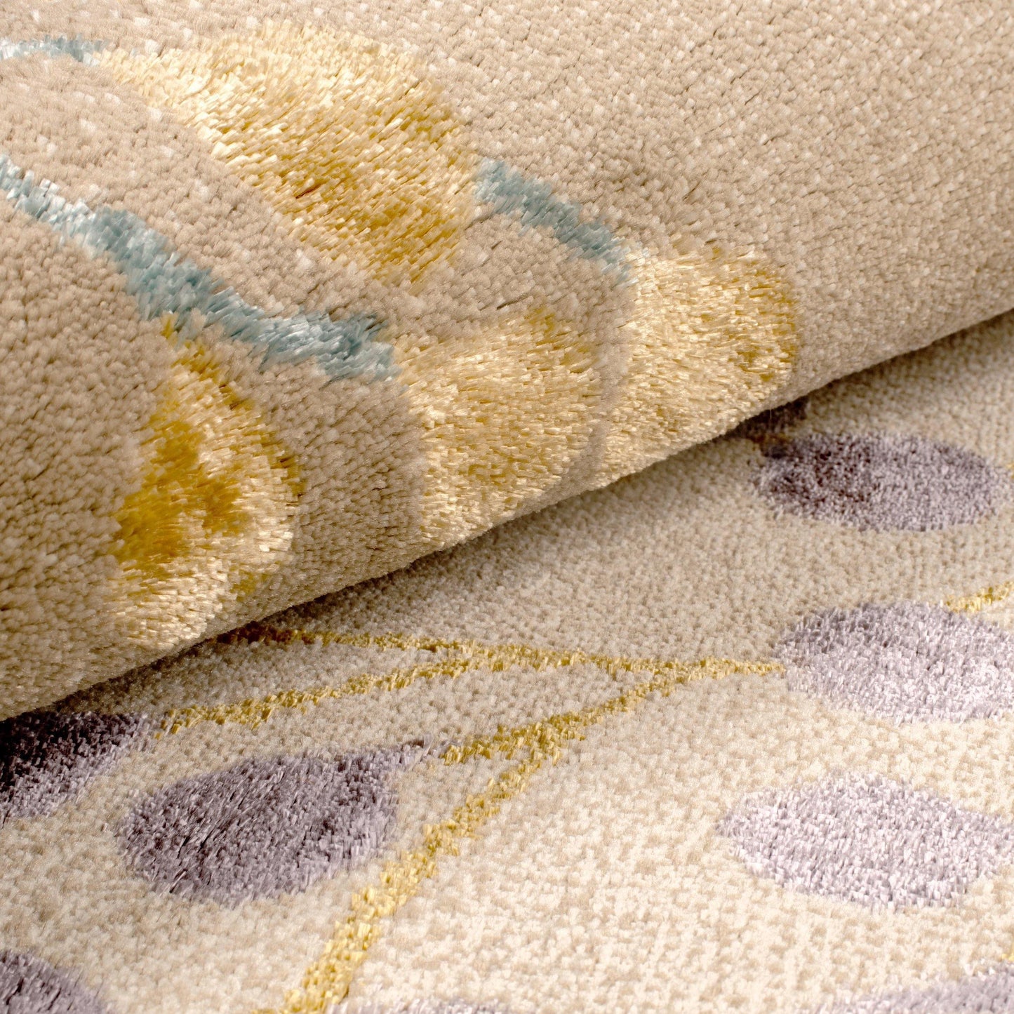 Adsila Modern Floral Iridescent Rug FredCo