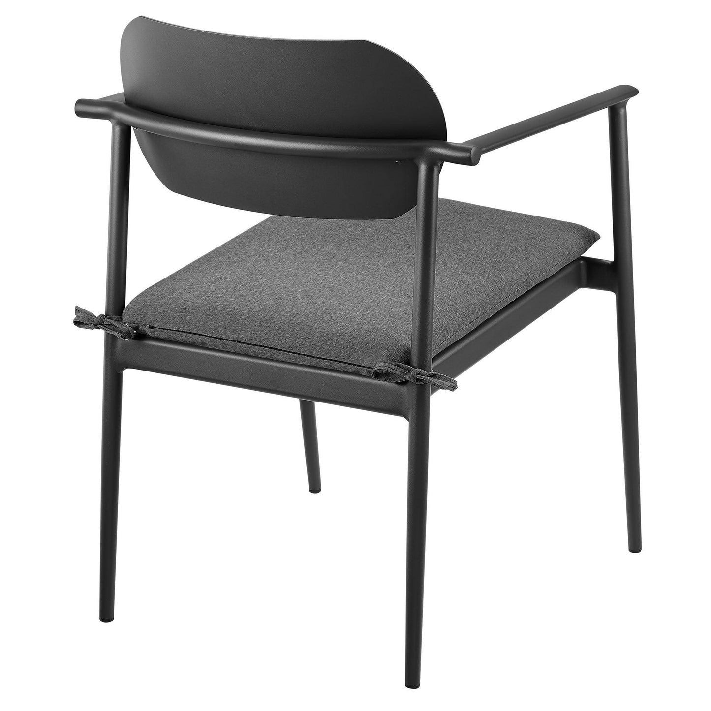 Aeris Stackable Outdoor Patio Aluminum Dining Armchair Set of 2 by Modway FredCo