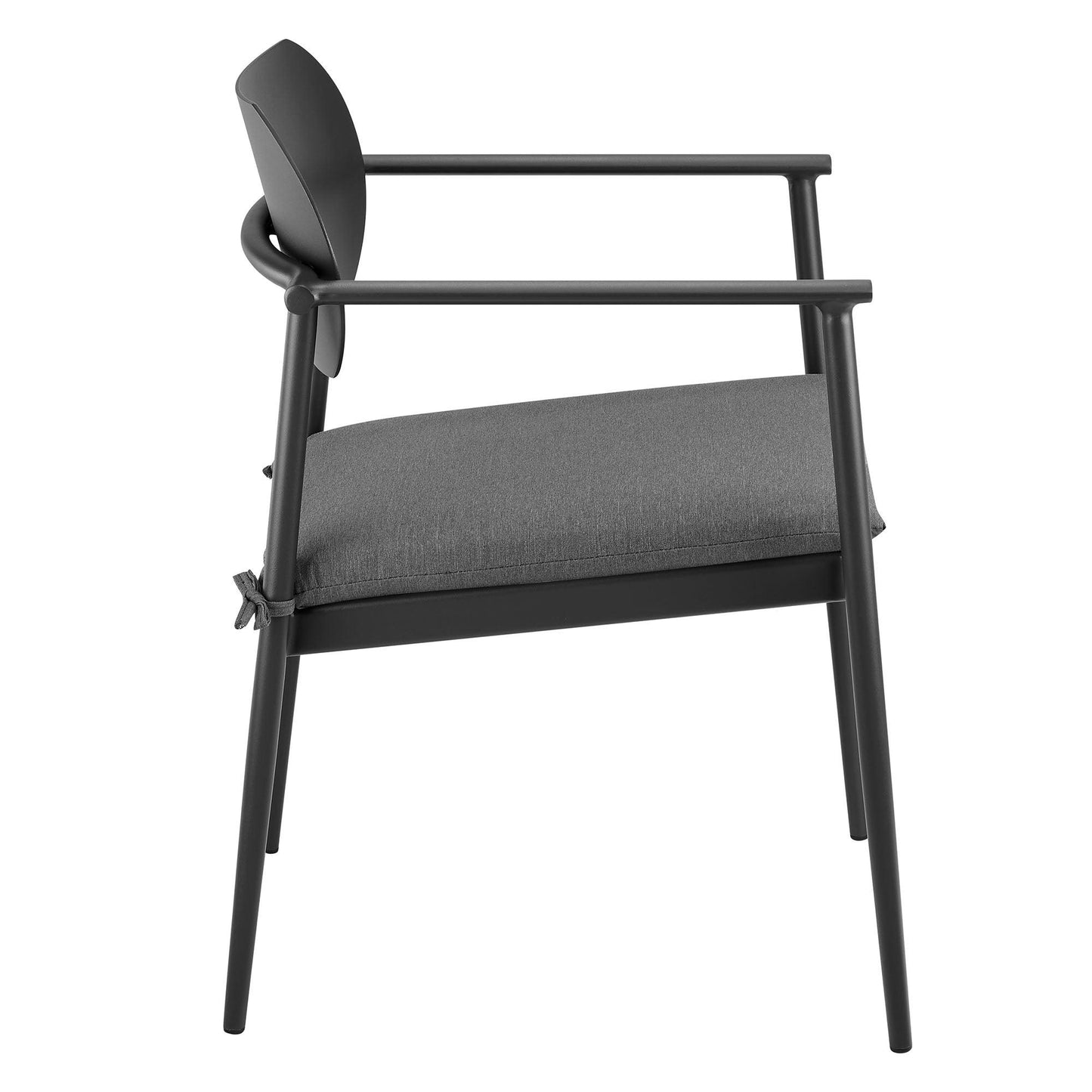 Aeris Stackable Outdoor Patio Aluminum Dining Armchair Set of 2 by Modway FredCo