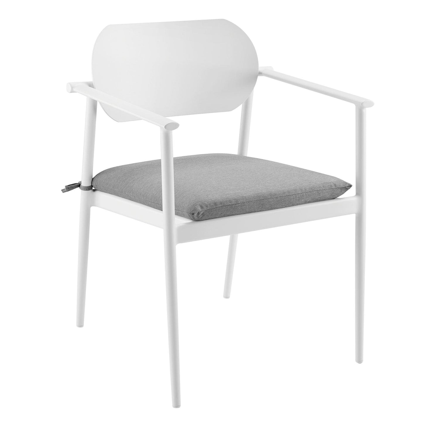 Aeris Stackable Outdoor Patio Aluminum Dining Armchair Set of 2 by Modway FredCo