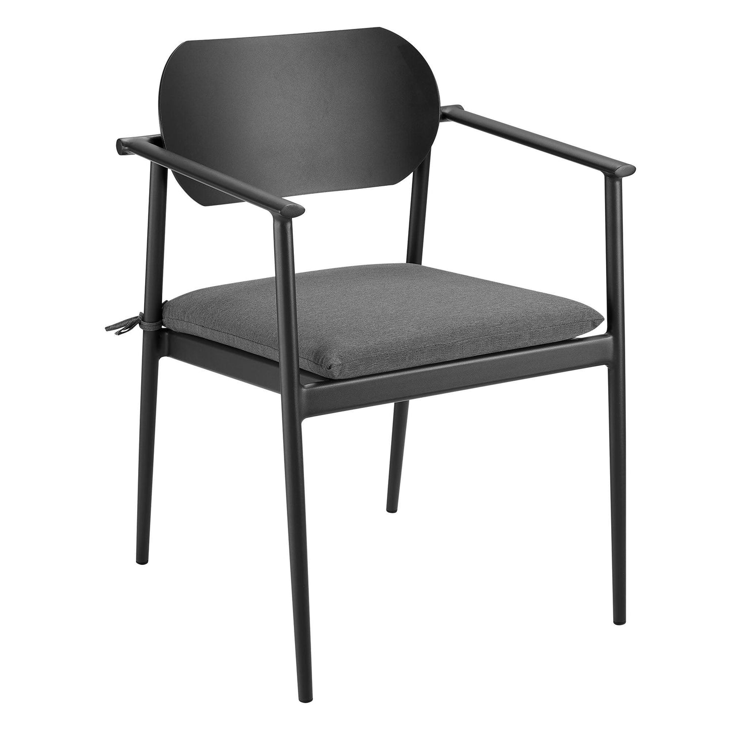 Aeris Stackable Outdoor Patio Aluminum Dining Armchair Set of 2 by Modway FredCo