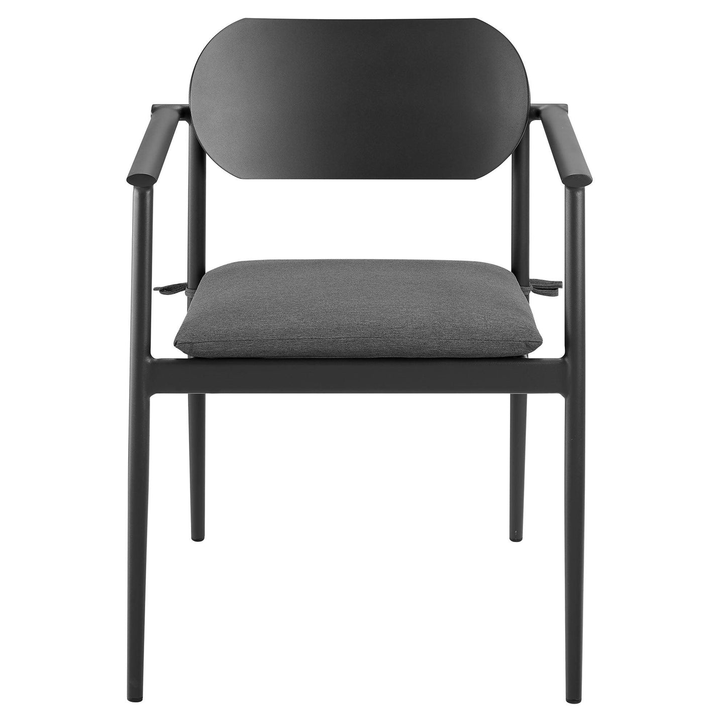 Aeris Stackable Outdoor Patio Aluminum Dining Armchair Set of 2 by Modway FredCo