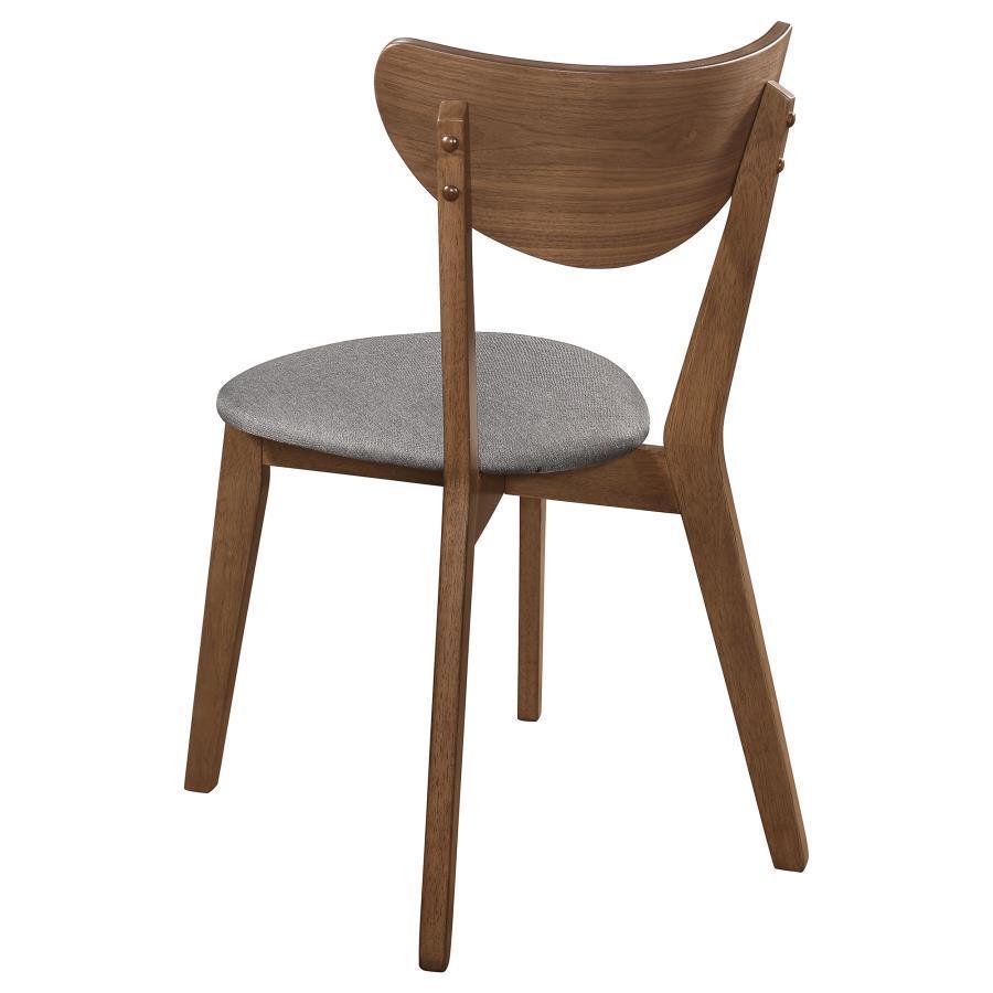 Alfredo Dining Room Set Natural Walnut and Grey 108080-S5 Coaster FredCo