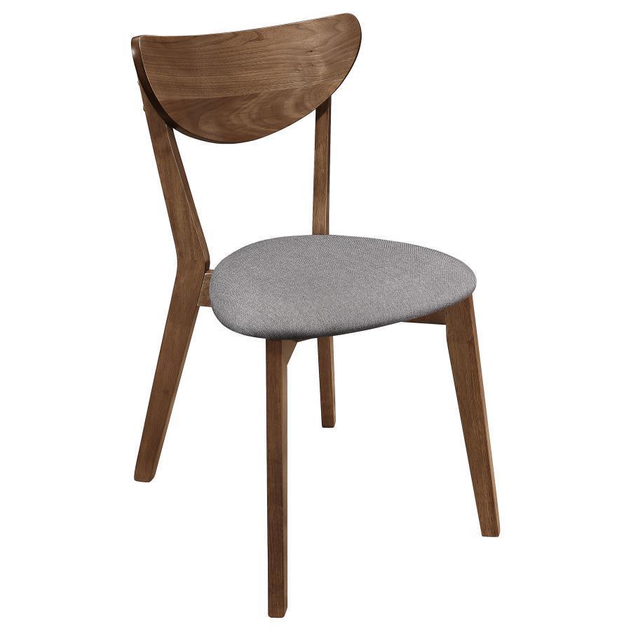 Alfredo Dining Room Set Natural Walnut and Grey 108080-S6 Coaster FredCo