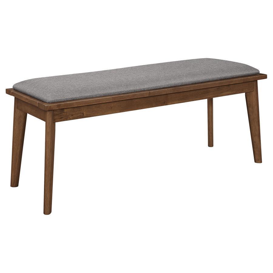 Alfredo Dining Room Set Natural Walnut and Grey 108080-S6 Coaster FredCo