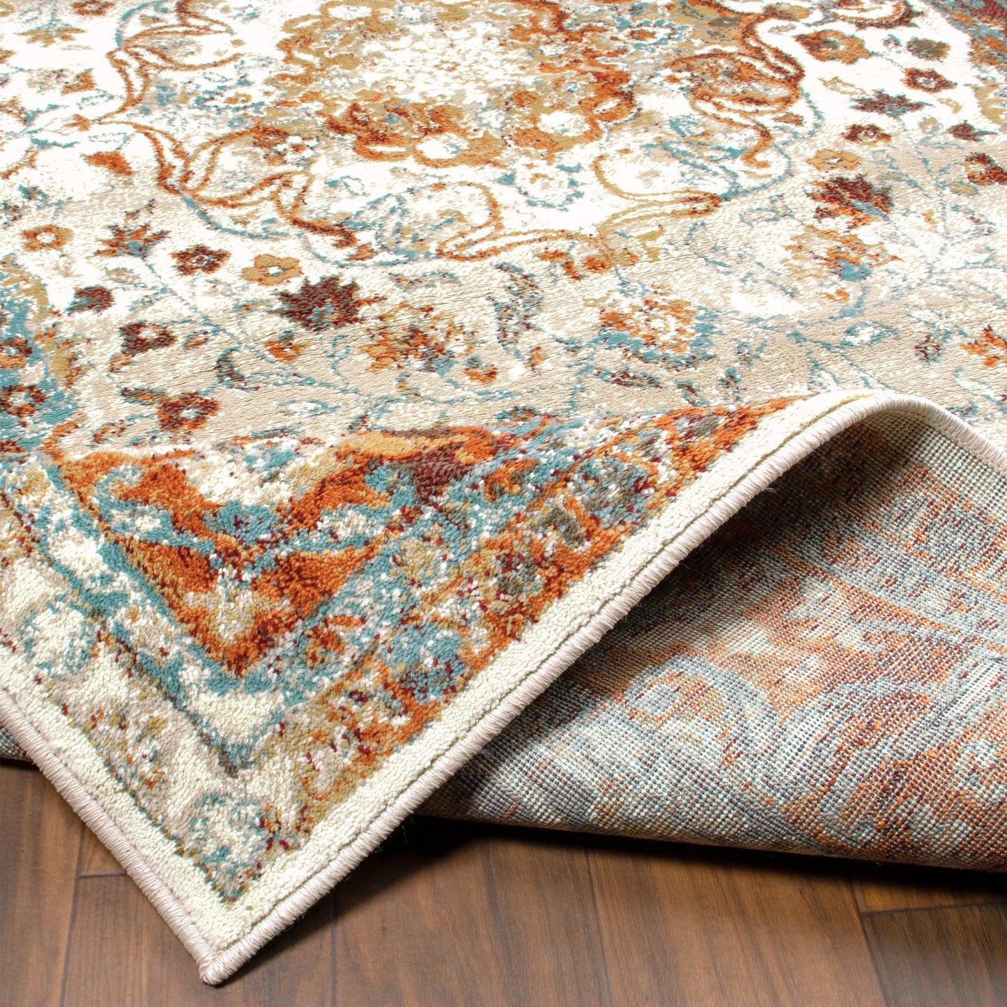 Archibold Vintage Traditional Medallion Rug FredCo