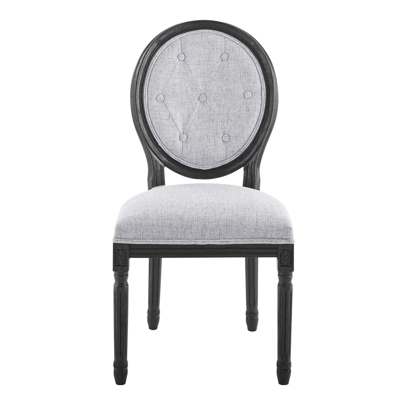 Arise Vintage French Upholstered Fabric Dining Side Chair, EEI-4664 FredCo