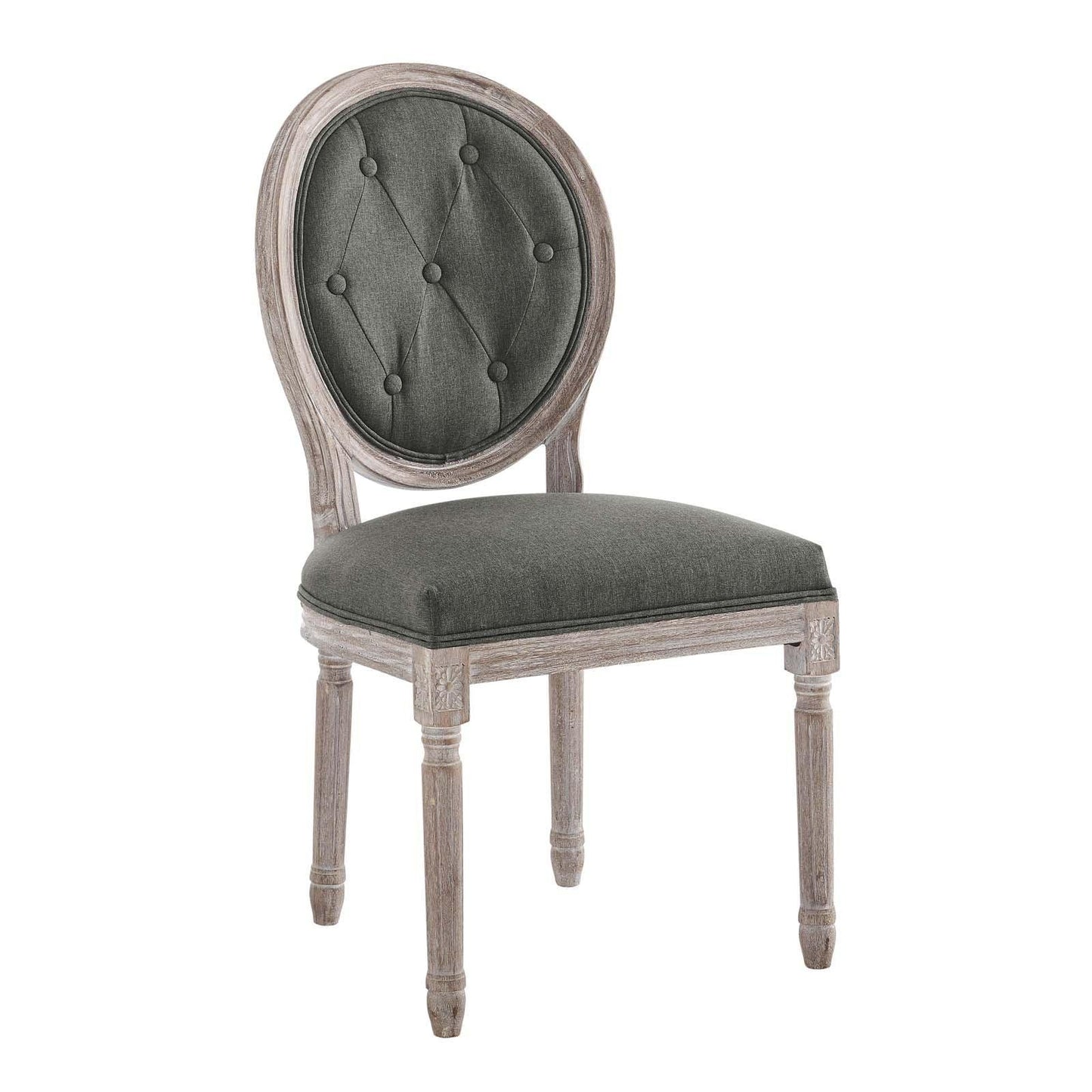 Arise Vintage French Upholstered Fabric Dining Side Chair, EEI-4664 FredCo