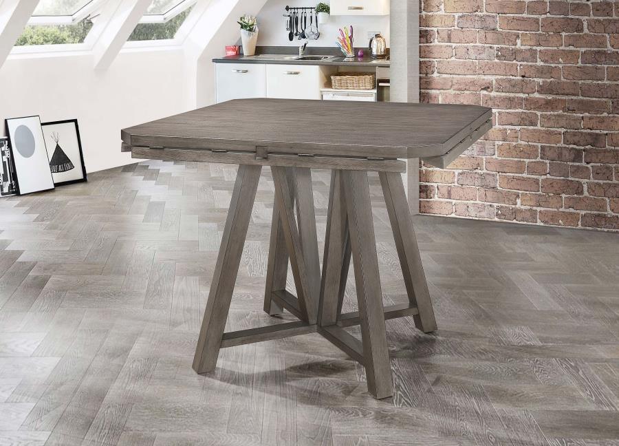 Athens 7-piece Counter Height Dining Set Barn Grey 109858-S7 Coaster FredCo